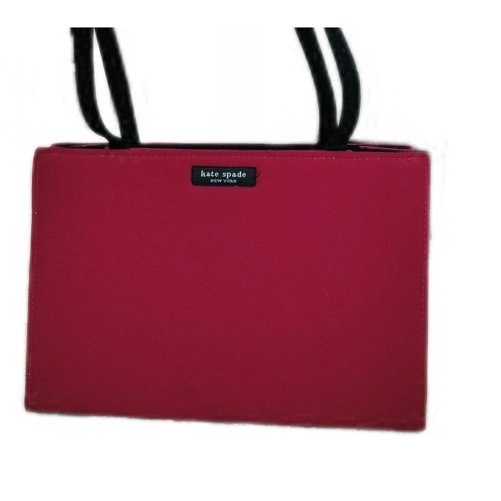 Kate‎ Spade Vintage Iconic 90s Original Nylon Box Purse Shoulder Bag Tote Red